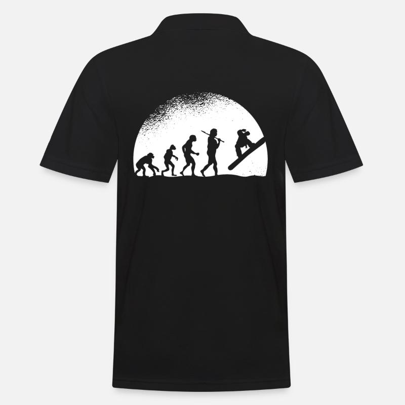 Evolution Snowboarding - Männer Poloshirt - Schwarz
