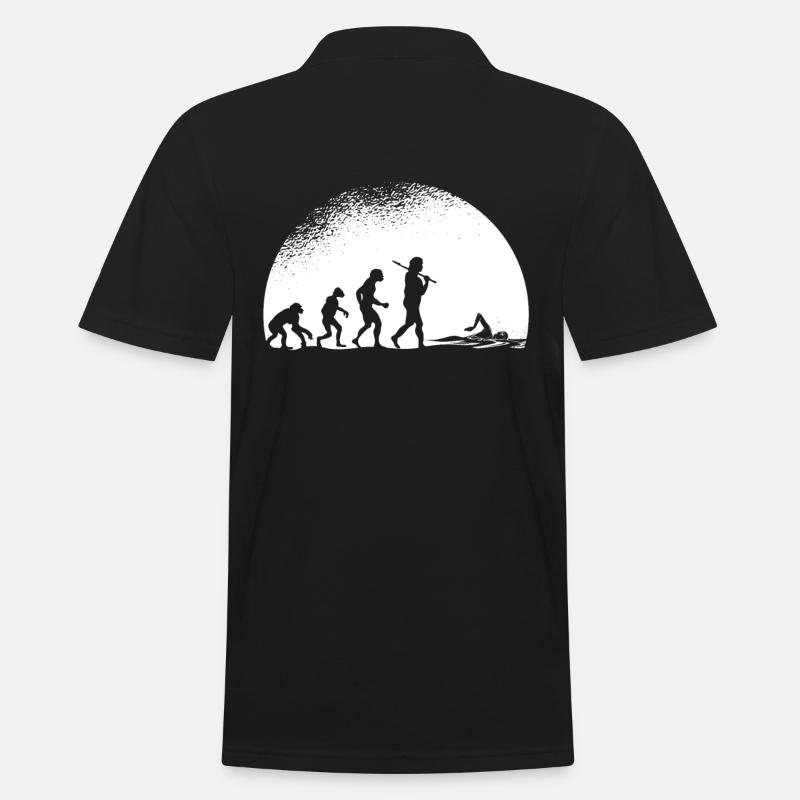 Evolution Schwimmen - Männer Poloshirt - Schwarz