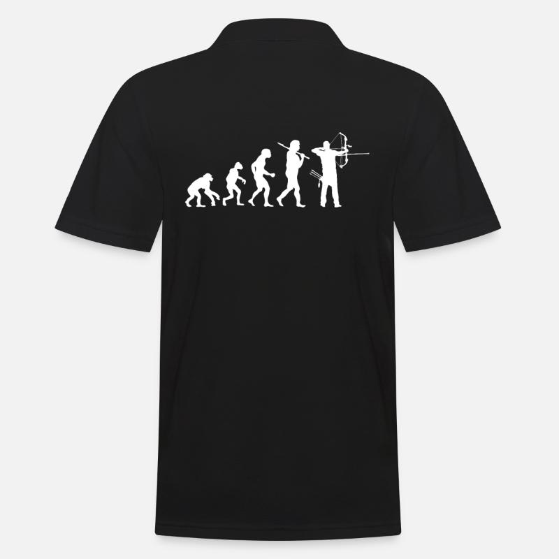 Evolution Bogenschießen - Männer Poloshirt - Schwarz