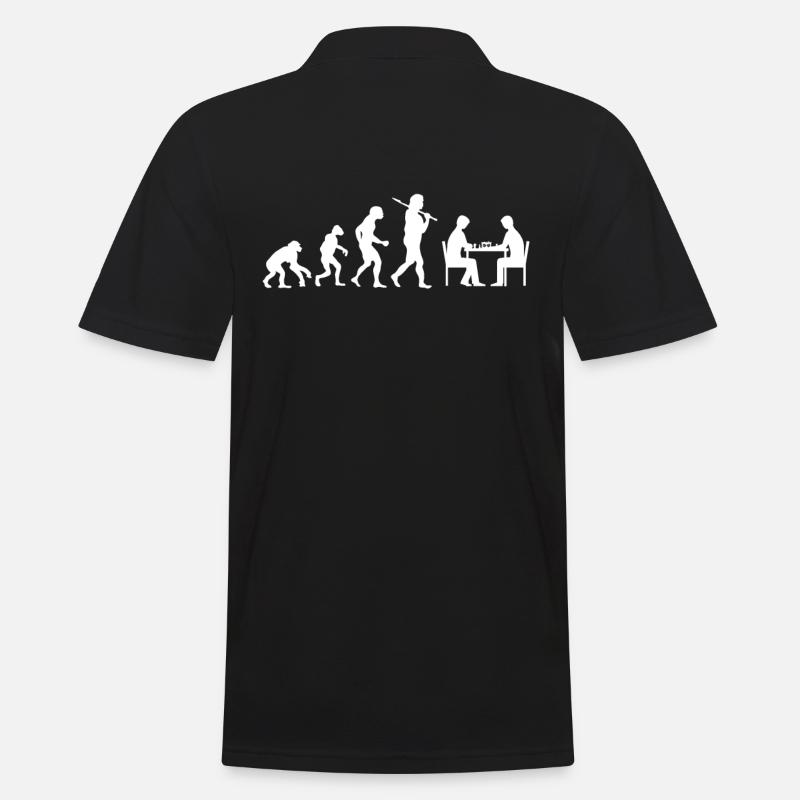 Evolution Chess - Men's Polo Shirt - black