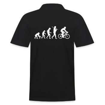 Evolution Fahrrad - Männer Poloshirt - Schwarz - Hinten - Kai (181cm)
