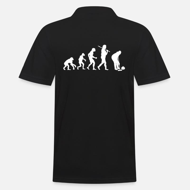 Evolution Curling - Männer Poloshirt - Schwarz