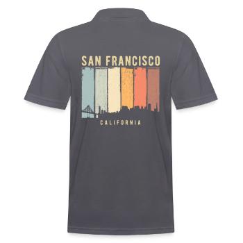San Francisco Skyline - Polo Homme - charbon - Dos - Nico (186cm)