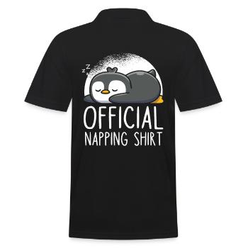 Official sleep shirt penguin - Men's Polo Shirt - black - Back - Kai (181cm)