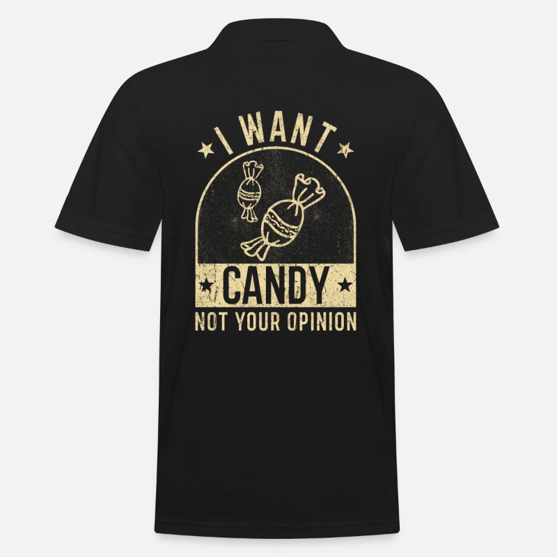 I want Candy - Männer Poloshirt - Schwarz