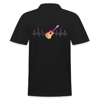 Guitare Heartbeat - Polo Homme - noir - Dos - Kai (181cm)