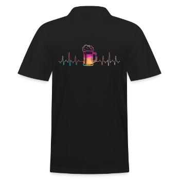 Bière Battement de coeur - Polo Homme - noir - Dos - Kai (181cm)