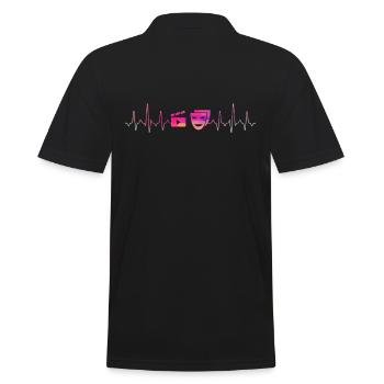 Schauspieler Geschenkidee - Männer Poloshirt - Schwarz - Hinten - Kai (181cm)