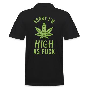 Cannabis - Polo Homme - noir - Dos - Kai (181cm)