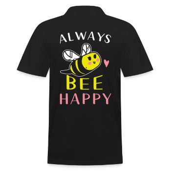 bee - Men's Polo Shirt - black - Back - Kai (181cm)