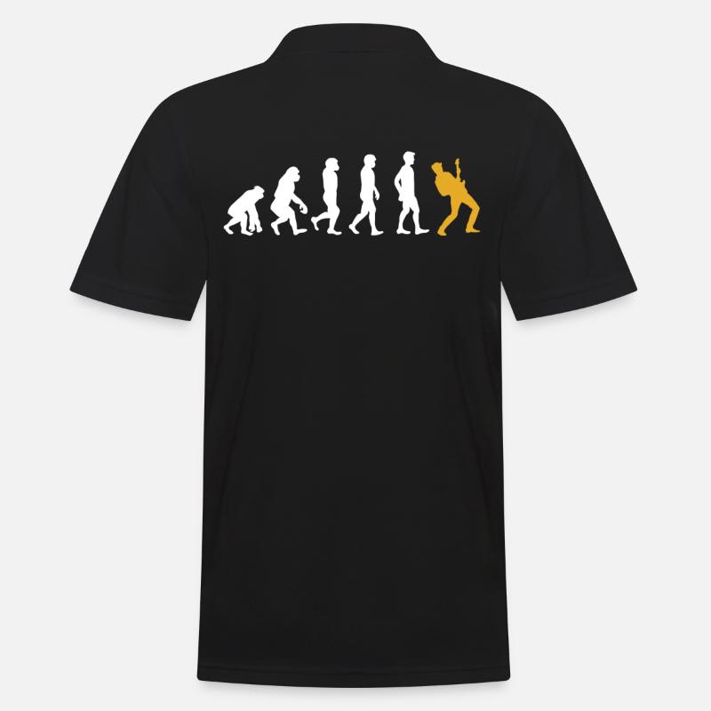 Guitariste cadeau évolution guitare - Polo Homme - noir
