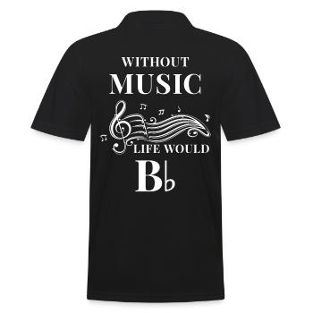 Musician Gift - Men's Polo Shirt - black - Back - Kai (181cm)
