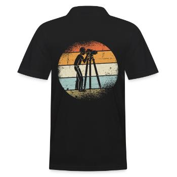 Vermesser Geschenk - Männer Poloshirt - Schwarz - Hinten - Kai (181cm)