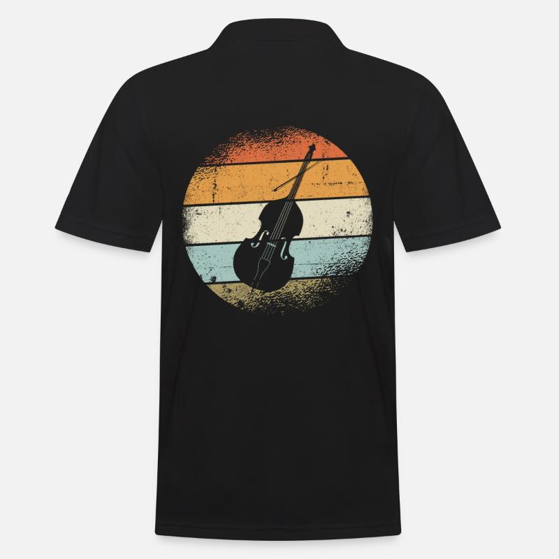 Kontrabass - Männer Poloshirt - Schwarz