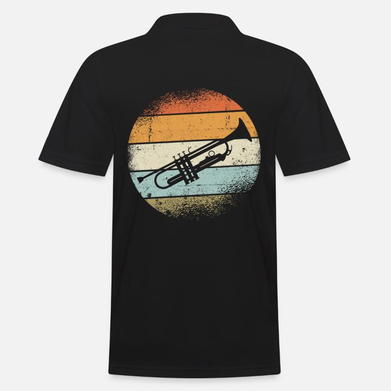 Trompete Instrument - Männer Poloshirt - Schwarz
