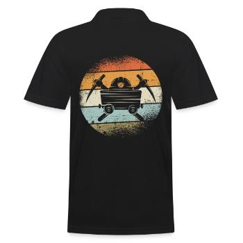 mining - Men's Polo Shirt - black - Back - Kai (181cm)