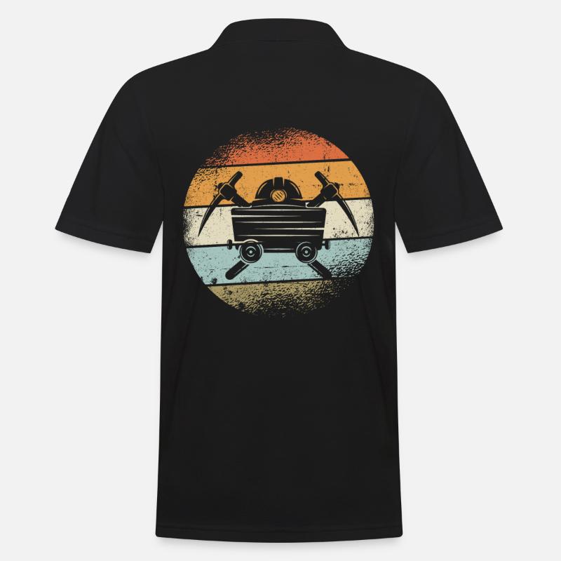 Bergbau - Männer Poloshirt - Schwarz