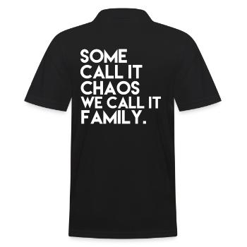 La famille sort le chaos - Polo Homme - noir - Dos - Kai (181cm)