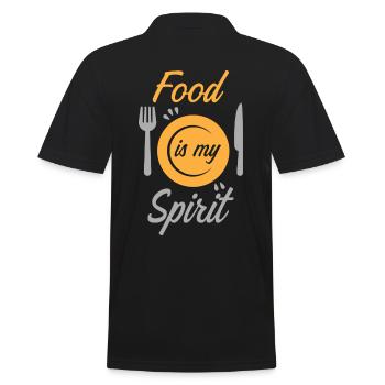 La bouffe sort drôle - Polo Homme - noir - Dos - Kai (181cm)