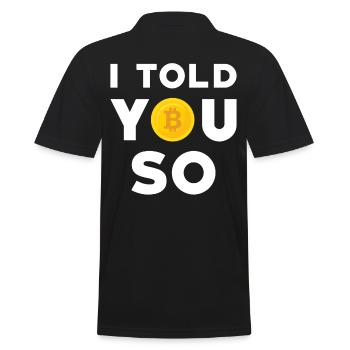 Bitcoin - Polo Homme - noir - Dos - Kai (181cm)