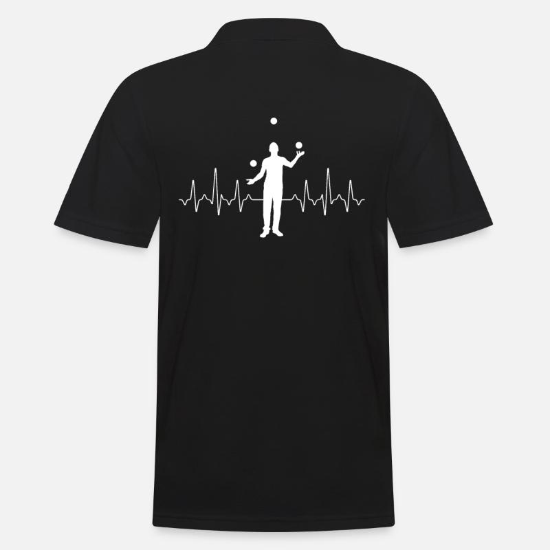Jonglieren - Männer Poloshirt - Schwarz