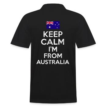 Australia Keep Calm - Männer Poloshirt - Schwarz - Hinten - Kai (181cm)