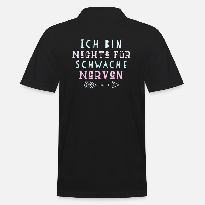 Lustiger Spruch Nerven - Männer Poloshirt - Schwarz