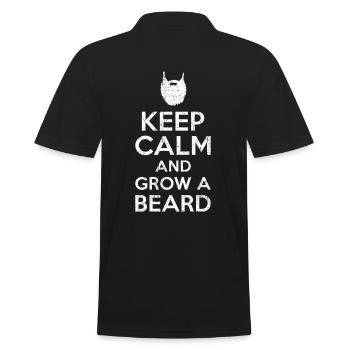 Keep calm Bart - Männer Poloshirt - Schwarz - Hinten - Kai (181cm)
