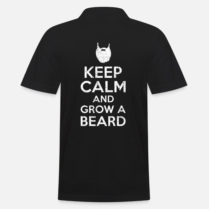 Keep calm Bart - Männer Poloshirt - Schwarz