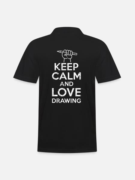 accessoires de dessin - Polo Homme - noir