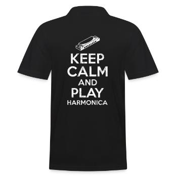 Blues Geschenk - Männer Poloshirt - Schwarz - Hinten - Kai (181cm)