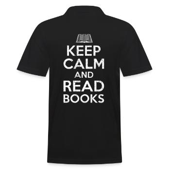 Keep calm read books - Polo Homme - noir - Dos - Kai (181cm)