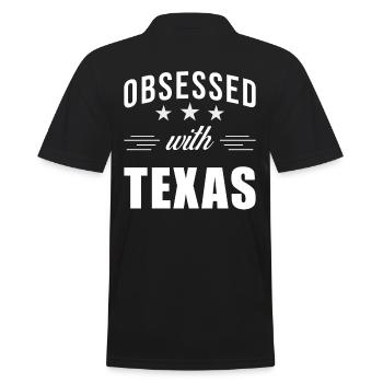 Texas - Männer Poloshirt - Schwarz - Hinten - Kai (181cm)