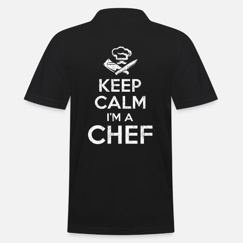 Keep Calm Chef - Men's Polo Shirt - black