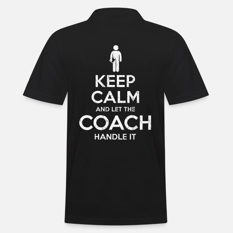 Keep Calm Coach - Men's Polo Shirt - black