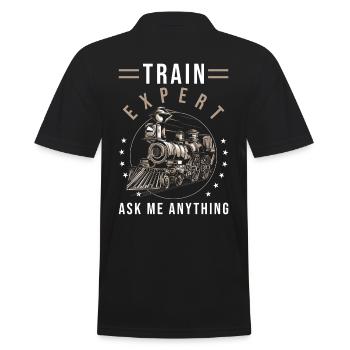 Don de train ferroviaire - Polo Homme - noir - Dos - Kai (181cm)