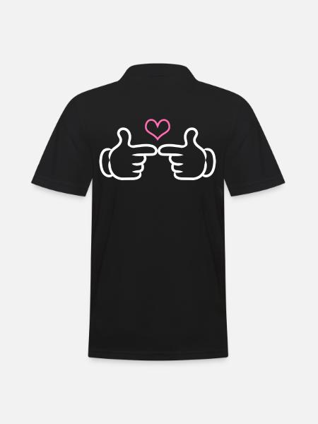 Shy Symbol - Men's Polo Shirt - black