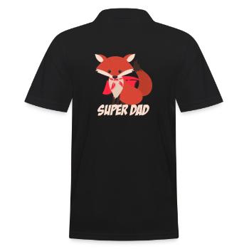 Super papa renard père - Polo Homme - noir - Dos - Kai (181cm)