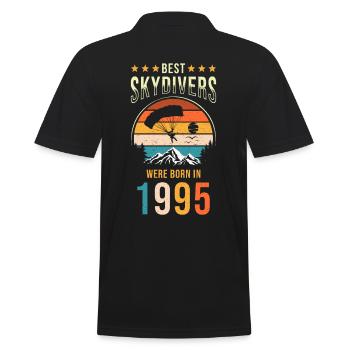 Parachutist Gift 1995 - Men's Polo Shirt - black - Back - Kai (181cm)