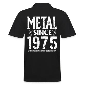 Metal Geschenk Geburstag Millésime 1975 - Polo Homme - noir - Dos - Kai (181cm)