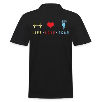 Ultraschall Sonographer Geschenk - Männer Poloshirt - Schwarz - Hinten - Kai (181cm)