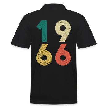 1966 Vintage Geburtstag Retro - Männer Poloshirt - Schwarz - Hinten - Kai (181cm)