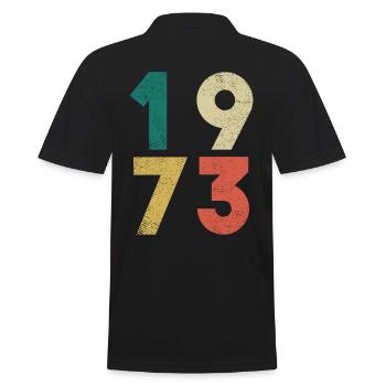 Vintage Anniversaire Rétro 1973 - Polo Homme - noir - Dos - Kai (181cm)