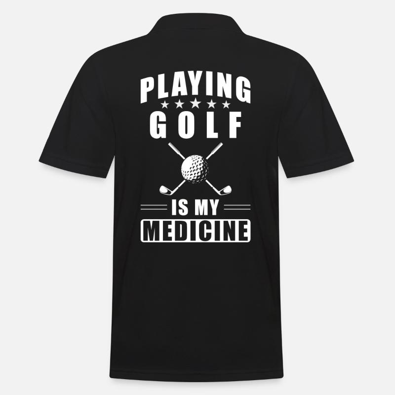 Golf - Männer Poloshirt - Schwarz
