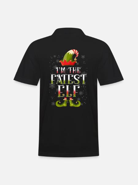 Fattest Elves Christmas - Men's Polo Shirt - black