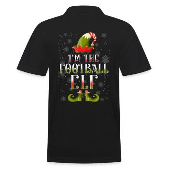 Football Elves Christmas - Men's Polo Shirt - black - Back - Kai (181cm)