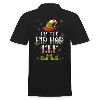 Hip Hop Elf Weihnachtsgeschenk - Männer Poloshirt - Schwarz - Hinten - Kai (181cm)