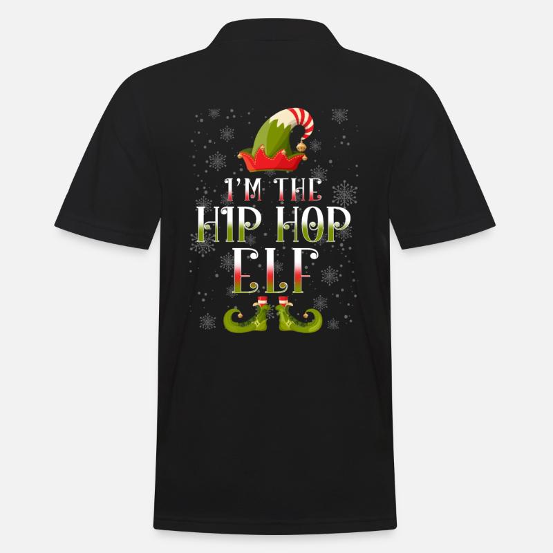 Hip Hop Elf Weihnachtsgeschenk - Männer Poloshirt - Schwarz