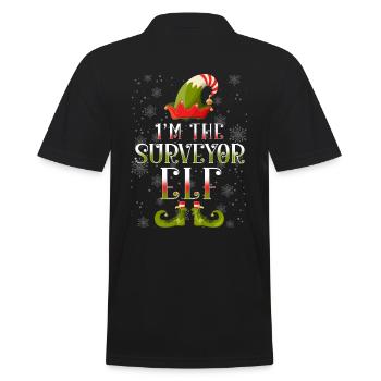 Vermesser Elf Weihnachtsgeschenk - Männer Poloshirt - Schwarz - Hinten - Kai (181cm)