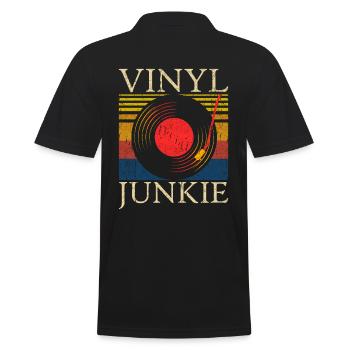 Collectionneur de disques Vinyl Junkie - Polo Homme - noir - Dos - Kai (181cm)